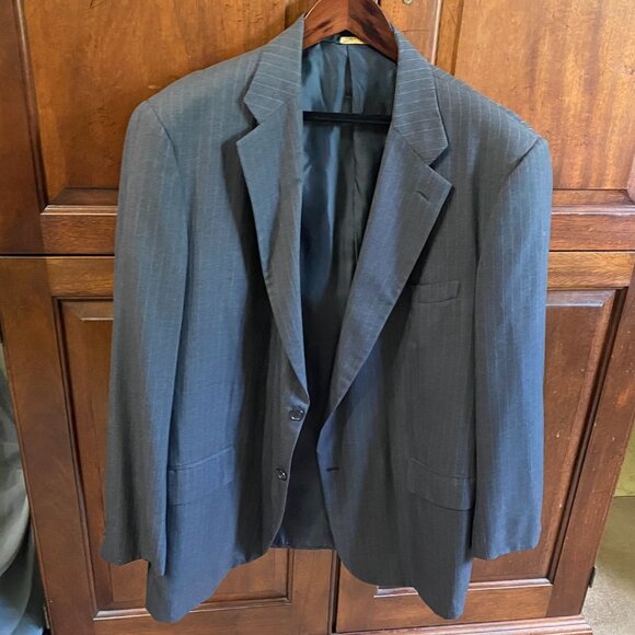 Brooks Brothers Mens Suit Jacket 48R Golden Fleece Hand-Tailored Pinstripe Gray - Picture 16 of 16